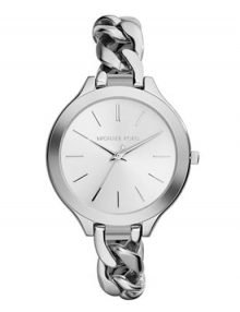 Michael Kors MK3279 Slim Runway Women Silver Tone Stainless Steel Watch