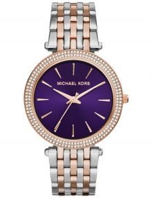 Michael Kors MK3353 Darci Women's Purple Dial Rose Gold Stainless-Steel Quartz Watch