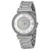 Michael Kors MK3355 Caitlin Women's Silver Crystal Pave Dial Stainless Steel Quartz Watch