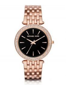 Michael Kors MK3402 Darci Women's Black Dial Rose Gold Stainless-Steel Quartz Watch