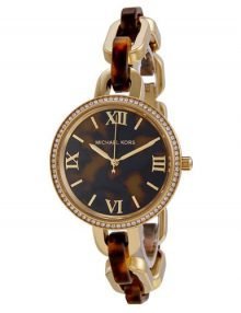 Michael Kors MK4281 Delaney Women's Tortoise Gold Tone Quartz Stainless Steel Casual Watch