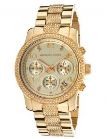 Michael Kors MK5826 Women's Runway Gold Tone Chronograph Stainless Steel Watch