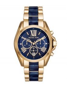 Michael Kors MK6268 Bradshaw Men's Blue Dial Chronograph Stainless Steel Watch