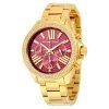 Michael Kors MK6290 Wren Women's Fuchsia Crystal Pave Gold-Tone Stainless Steel Watch