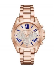 Michael Kors Bradshaw MK6321 Ladies Rose Gold Plated Stainles Chronograph Steel Watch