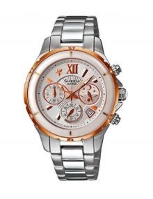 Casio Sheen SHE-5512SG-7A Ladies Stainles Steel Chronograph Watch