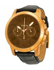 Fossil FS4992 Grant Gents Gold Plated Stainless Steel Chronograph Watch