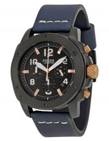 Fossil FS5066 Modern Machine Gents Black Ion Plated Chronograph Watch