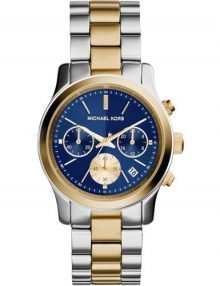 Michael Kors MK6165 Runway Women's Blue Dial Silver Stainless-Steel Quartz Watch