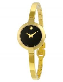 Movado 606999 Bela Ladies Gold Plated Stainless Steel Round Watch