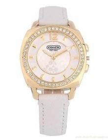 Coach 1412213 Boyfriend Ladies Rose Gold Plated Square Watch
