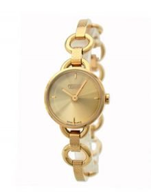 Coach 14500915 Mini Whithey Ladies Gold Plated Stainless Steel Round Watch