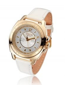 Coach 14501288 Boyfriend Ladies Gold Plated Stainless Steel Square Watch