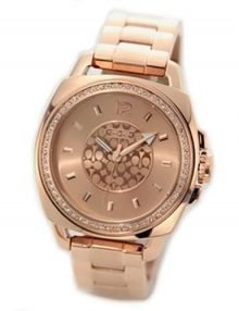 Coach 14501387 Boyfriend Ladies Rose Gold Plated Square Watch