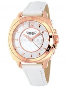 Coach 14501601 Boyfriend Ladies Rose Gold Plated Square Watch