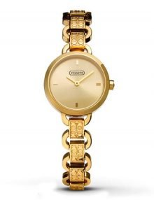 Coach 14501846 Ladies Gold Plated Stainless Steel Round Watch