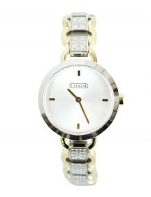 Coach 14501847 Sydney Ladies Two Tone Stainless Steel Silver Round Bracelet Watch