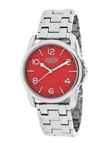 Coach 14501868 Sydney Ladies Stainless Steel Red Round Watch