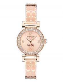 Coach 14502203 Signature Ladies Rose Gold Plated Bracelet Round Watch