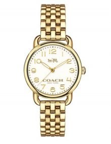 Coach 14502241 Delancey Ladies Gold Plated Stainless Steel Bracelet Watch