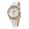 Coach 14502453 Delancey Ladies Gold Plated Round Watch with White Leather Band