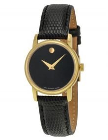 Movado 2100006 Museum Ladies Gold Plated Stainless Steel Round Watch