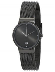 Skagen 355SMM1 Ancher Ladies Black Ion Plated Round Watch