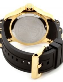 Invicta 6995 Watch Band Rubber and Gold Plated Steel Finish