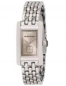 Emporio Armani AR0107 Square Ladies Stainless Steel Watch