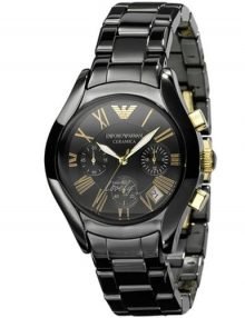 Emporio Armani AR1413 Ceramica Gents Black Ceramic Chronograph Watch