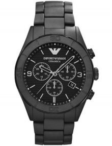 Emporio Armani AR1447 Ceramica Ladies Brown Ceramic Chronograph Watch