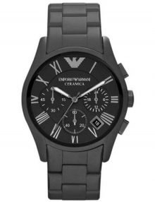 Emporio Armani AR1457 Ceramica Gents Black Ceramic Chronograph Watch