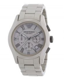 Emporio Armani AR1459 Ceramica Gents White Ceramic Chronograph Watch