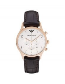 Emporio Armani AR1916 Dress Gents Rose Gold Plated Chronograph Watch
