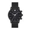 Emporio Armani AR1968 Sportivo Gents Black Ion Plated Chronograph Watch