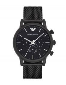 Emporio Armani AR1968 Sportivo Gents Black Ion Plated Chronograph Watch