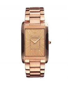 Emporio Armani AR2062 Super Slim Gents Rose Gold Plated Watch