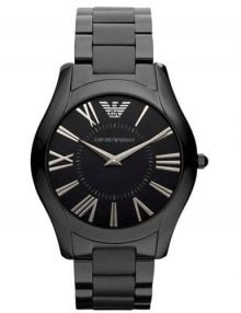 Emporio Armani AR2065 Super Slim Gents Black Ion Plated Watch