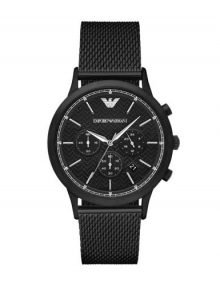Emporio Armani AR2498 Dress Gents Black Ion Plated Cronograph Watch