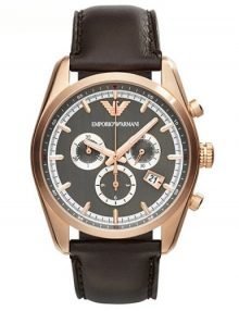 Emporio Armani AR6012 Sportivo Gents Gold Plated Stainless Steel Cronograph Watch
