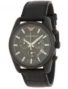 Emporio Armani AR6035 Sportivo Gents Black Ion Plated Cronograph Watch