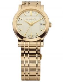 Burberry BU1393 Heritage Gents Gold Plated Stainless Steel Watch