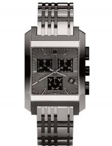 Burberry BU1561 Square Check Gents Stainless Steel Chronograph Watch