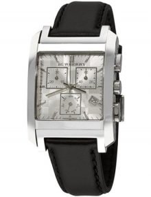 Burberry BU1564 Square Check Gents Stainless Steel Chronograph Watch