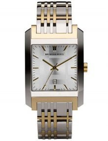 Burberry BU1569 Square Check Gents Stainless Steel Watch