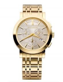 Burberry BU1757 Heritage Gents Gold Plated Stainless Steel Chronograph Watch