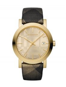 Burberry BU1874 Shimmer Check Ladies Gold Plated Stainless Steel Watch