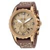 Fossil JR1495 Nate Gents Gold Plated Stainless Steel Chronograph Watch