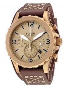Fossil JR1495 Nate Gents Gold Plated Stainless Steel Chronograph Watch
