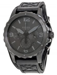 Fossil JR1510 Nate Gents Black Ion Plated Chronograph Watch